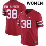 Women's Ohio State Buckeyes #38 Javontae Jean-Baptiste Red Nike NCAA College Football Jersey Designated NIS5844UN